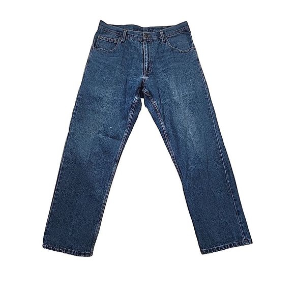 Key Jeans Mens 36 x 31 Blue American Workwear Denim Relaxed Straight - Picture 1 of 10